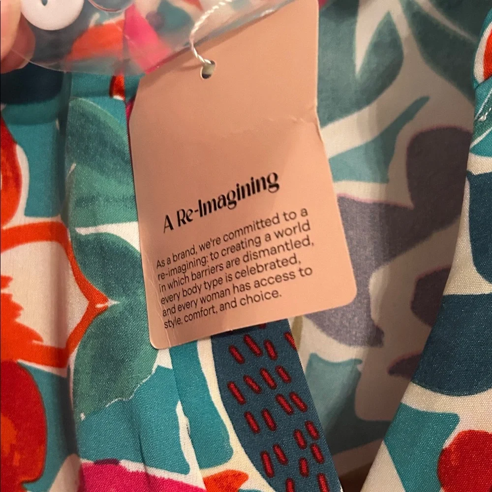 BloomChic Floral Jumpsuit - Pink, Orange, Green, Blue size 2X 18/20 NWT wide leg - Picture 6 of 10